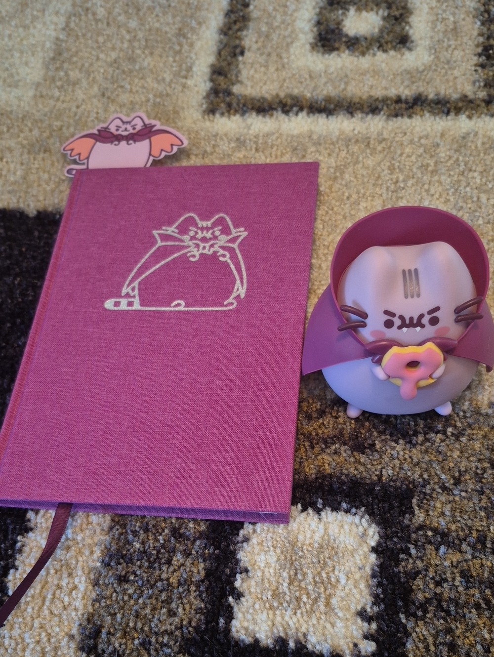 Pusheen Purple Notebook and Pusheen Donut Figure Set